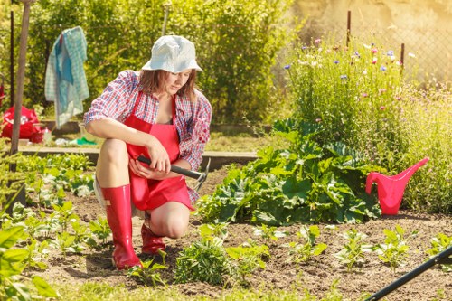 Electric van used by gardeners for low-carbon collections